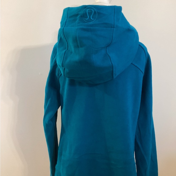 Lululemon full-zip teal scuba Hoodie.(size 10) - Picture 4 of 6